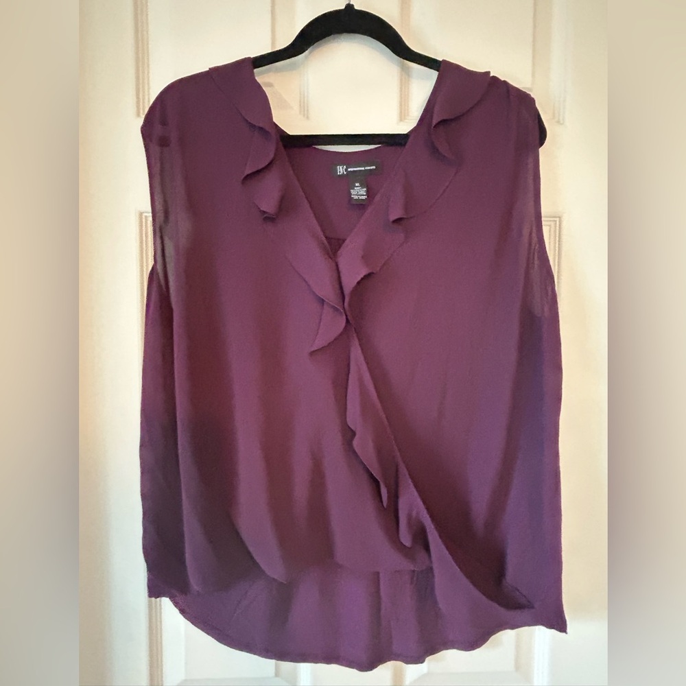 Sleeveless blouse, burgundy, XL, INC International Concepts